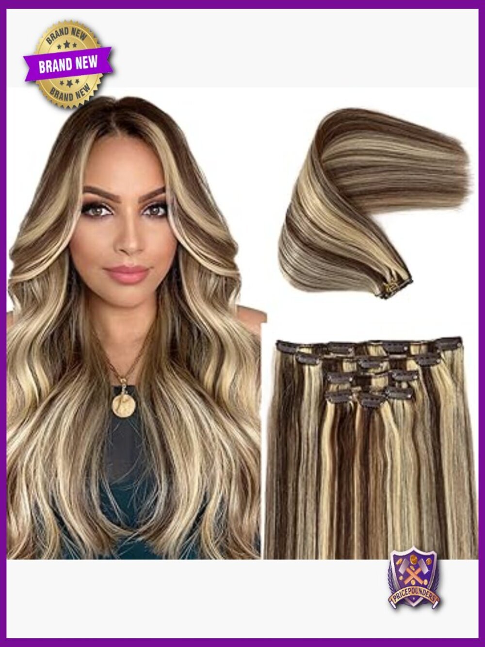 Clip In Human Hair Extensions 15 Inch Thick Long Straight Lightweight